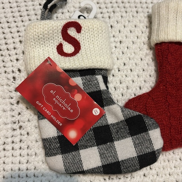 Mini Cable Knit Sweater Stockings (2) One Plaid - Picture 5 of 5